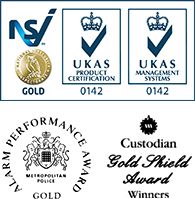 NSI Gold Accreditation, Metropolitan Police Gold Alarm Performance Award, Custodian Gold Shield Award